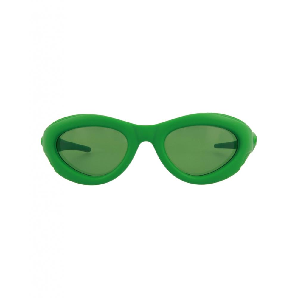 

Bottega Veneta Round Oval Frame Injection Sunglasses Green Green Green One Size