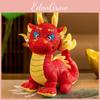 Adorable 2024 Chinese Zodiac Dragon Plush Toy Pp Cotton Stuffed Mascot Red