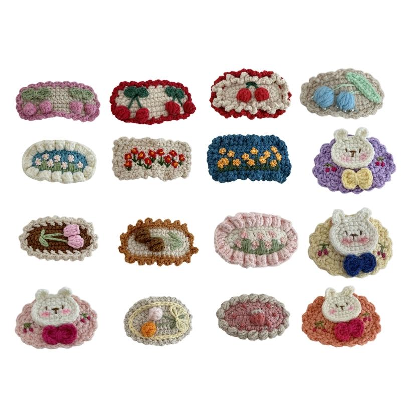 Soft Knit Baby Barrette Cute Hair Clip Knitted Baby Hairpin Warm Baby Girls Hairpin Fashionable Accessory for Your Child