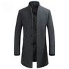 Autumn and Winter Men's Stand-up Collar Woolen Coat Men's Medium and Long Non-ironing Fashion Woolen Coat