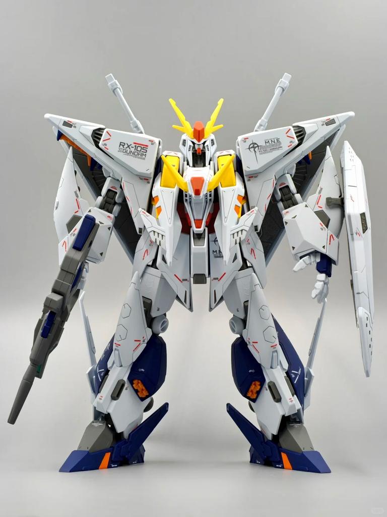 Jujiang Hg Rx-105 Xi 1/144 Scale Mecha Assembly Model Kit Action Figure Robot Toy For Hobbyists Plastic Model Collection Gifts