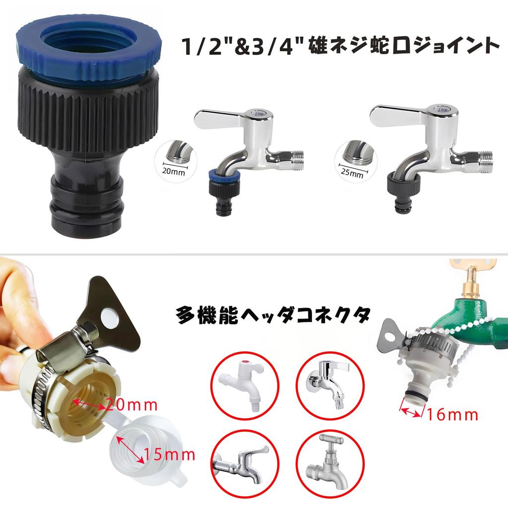 Chen Yang Small Store Extendable Garden Extends 3 Times Its for Car Washing and Watering 5m To Hose, Length, (Blue, 15m)