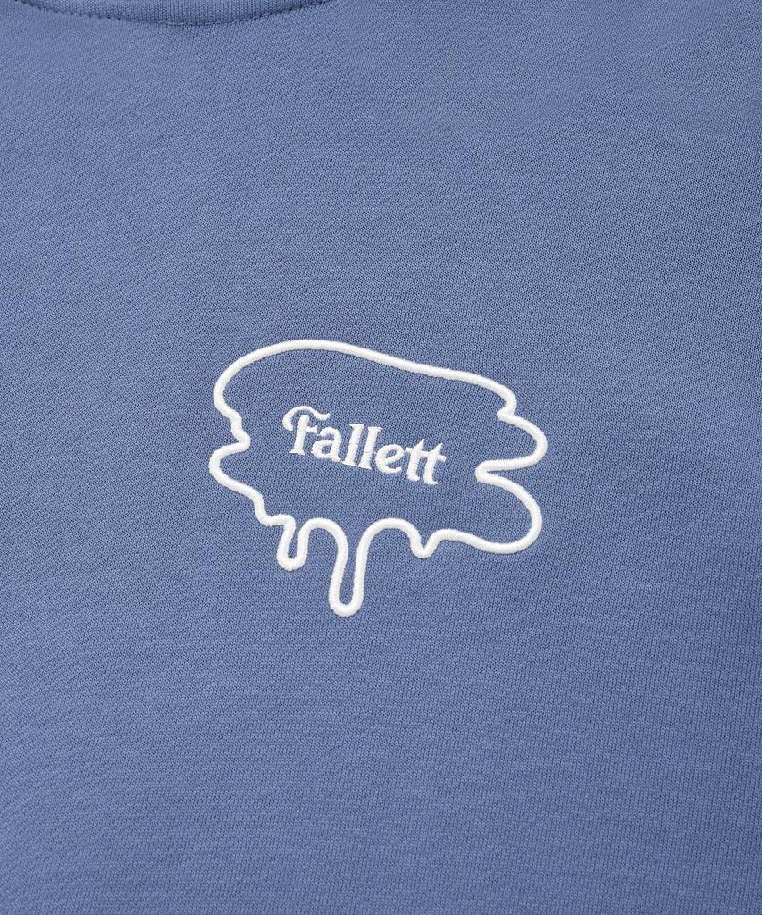 Brush Logo Hoodie Dusty Blue