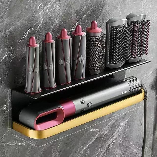 

Dyson Hair Curler Multi-Functional Organizer Hair Dryer Shelf Hair Styler Holder Wall Hanging NoPunch Shelf Bathroom Accessories
