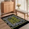 Denim More Punk Rock Band Graphic Area Rug Non Slip Soft Floor Carpet for Living Room Bedroom Dorm Music Fan Decor