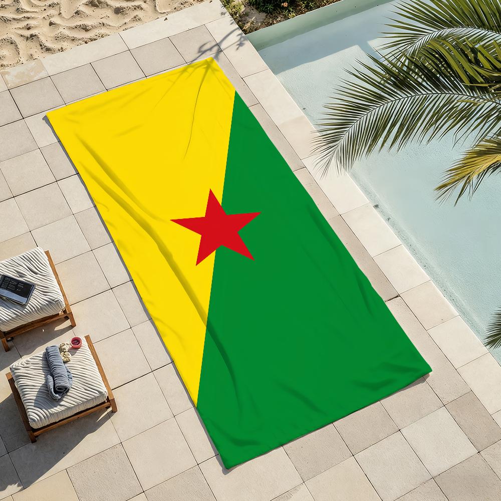 French Guiana Towel Shower Sauna Travel Spa Quick Dry Gym Accessories Soft Large Beach Towels