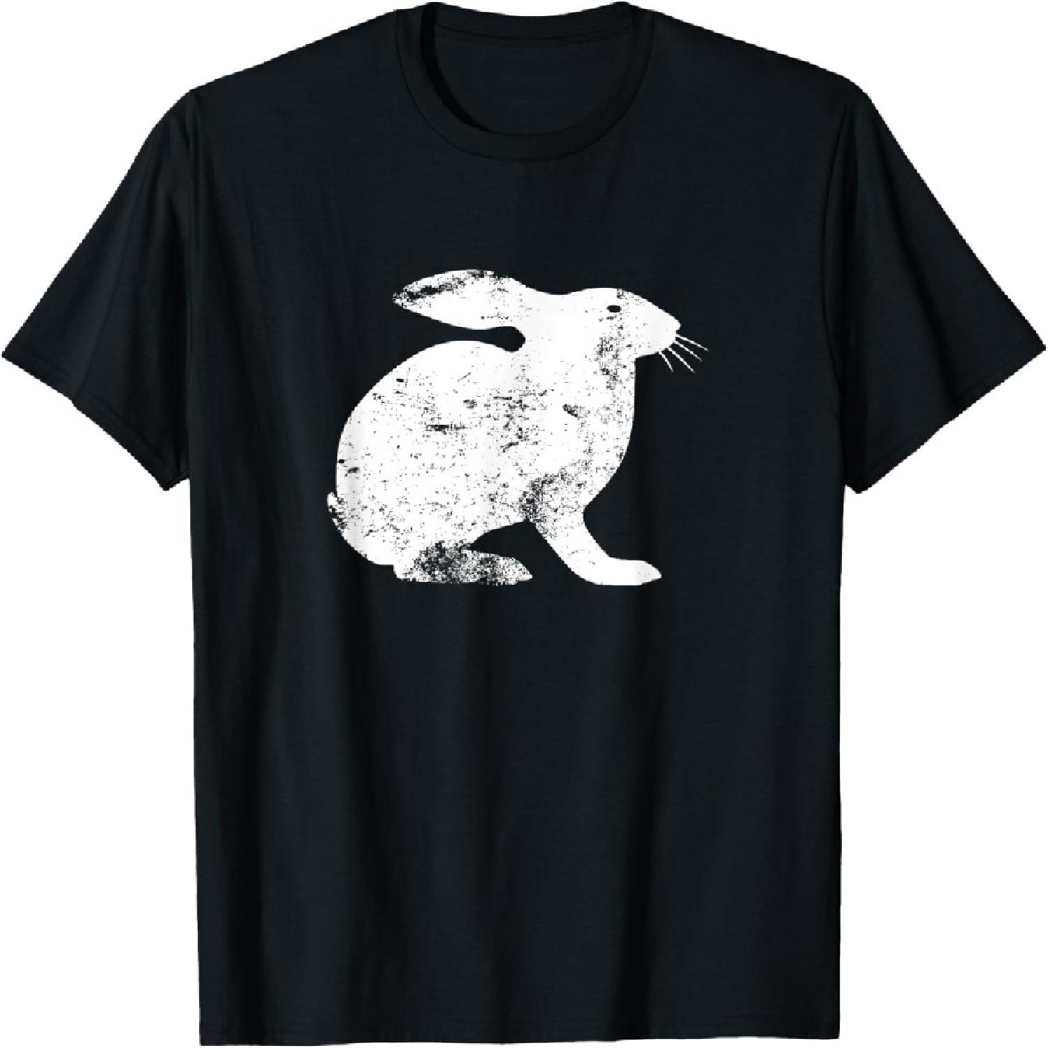 Vintage Rabbit T Shirt - Classic Distressed Rabbit Shirt T-Shirt S