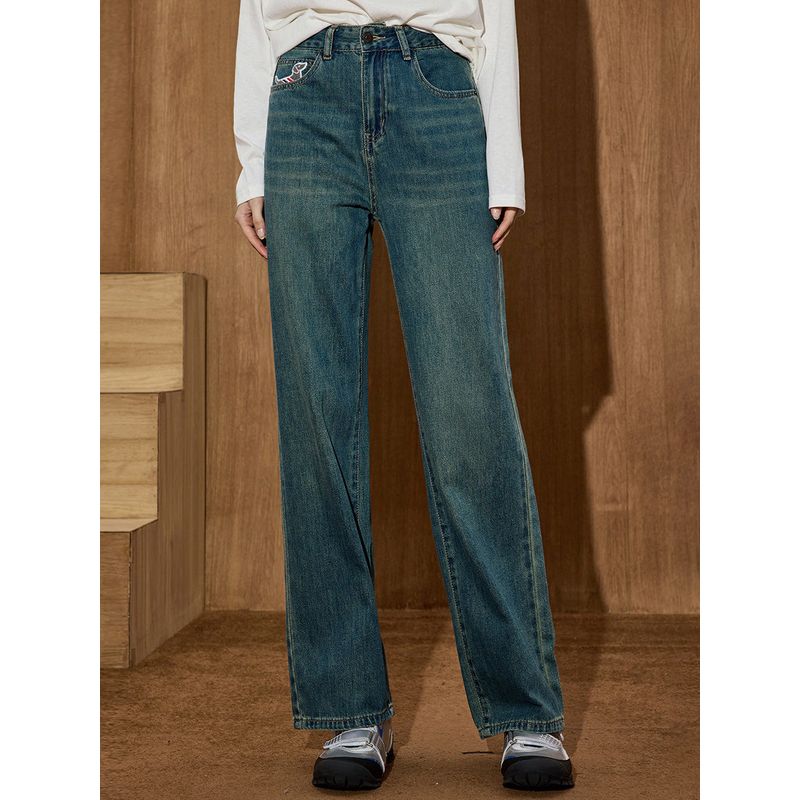 Coolhut American Retro Loose and Versatile Jeans 2025 Autum Women's Fashion Jeans