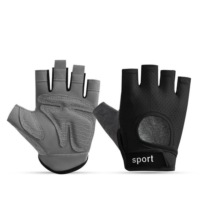 Women Men Gym Workout Gloves Anti-Slip Breathable Half-Finger Fitness Training Cycling Pull-Up Badminton Bar Exercise