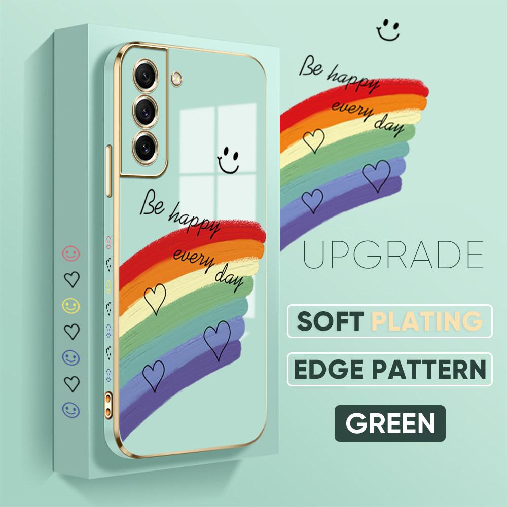Colorful Printing Patterns Square Edge Pattern Casing Plated Phone Shell Luxury Plating Soft Phone Case for iPhone Motorola Moto OnePlus Samsung