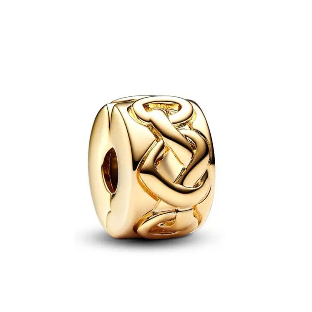 Nouveau Clip en Cuivre Perle Ajustement Bracelet Original Femme Diy Fine Pendentif Bijoux Papillon Croix Lune Étoile Trèfle Charme Amulette Cadeau