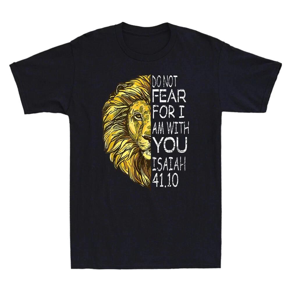 

Fear No Lion Christian Bible Verse Funny Religious Men s T-Shirt M