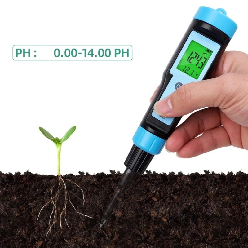 Food Acidity Pocket Tester Highs Accuracy Sensor 0.01 Accuracy,0.00~14 Ranging  for Soil Cosmetic Food Cheese