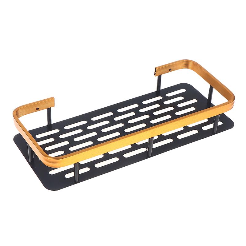 Wall Hanging Corner Single Layer Rectangular Bracket Wall Mounted Shower Shampoo Rack Bathroom Rack Towel Rack Bracket