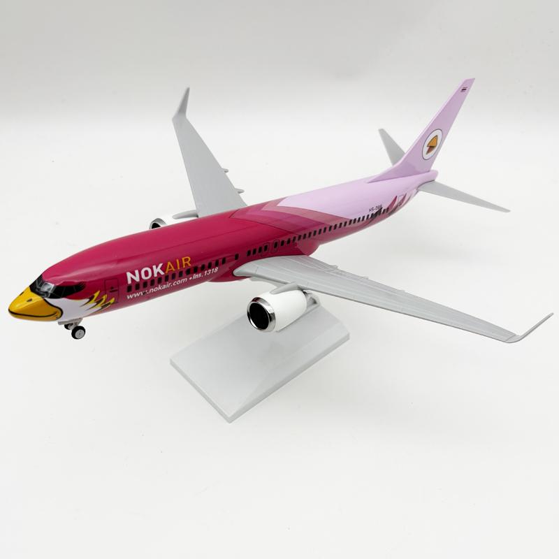 Scale Plane 30CM B737 Alloy Metal Airplane Model Thailand Nok Series Aircraft with Base Collection Display for Adult