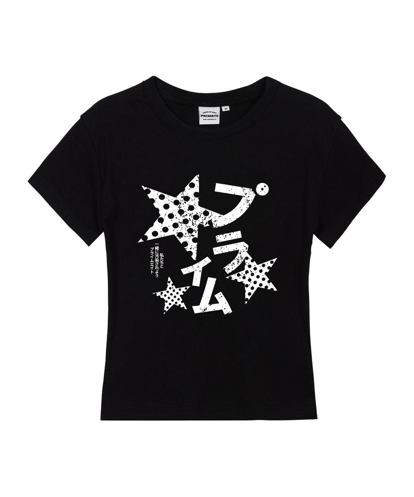 PRIMATE Poika Dot Milky Women'S Slim Fit Short Sleeve T-Shirt 5 Colors