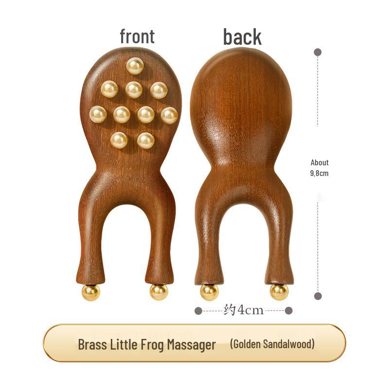 Golden Sandalwood Frog-Shaped Eye & Facial Meridian Massage Comb