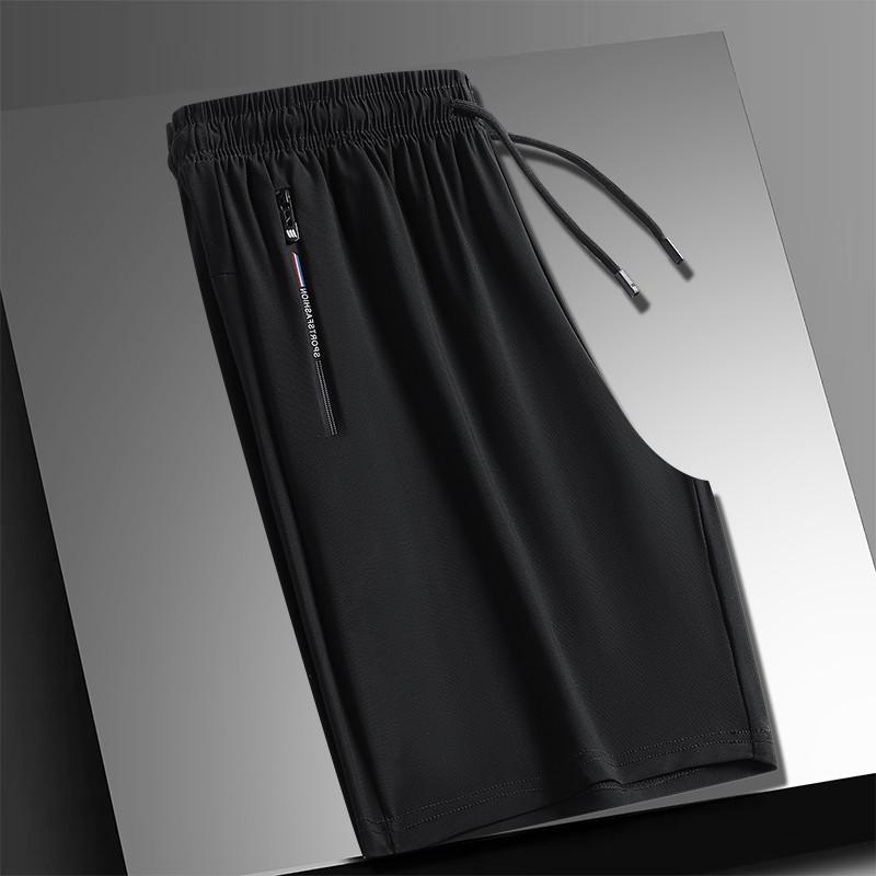 Ledové hedvábné šortky Pánské letní Tenké svrchní oblečení Rychleschnoucí Volné Rozdělené Kalhoty Běžné Pánské Běh Fitness Sportovní Střední Kalhoty