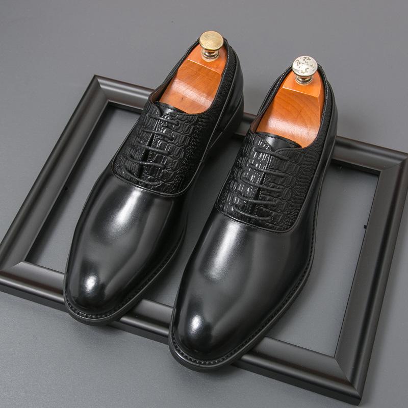 New Fashion Men's Spring and Autumn Dress High-end Oxford Shoes Classic Retro Business Leather Shoes Wedding Men's Shoes