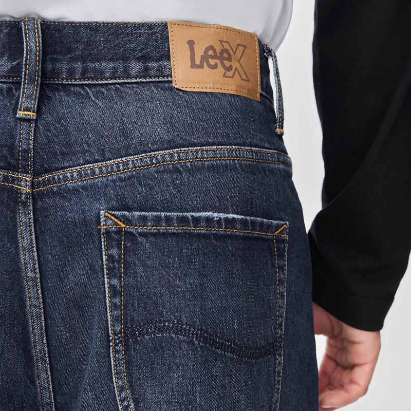 Lee Unisex Relaxed Fit Deep Blue Wide-Leg Jeans