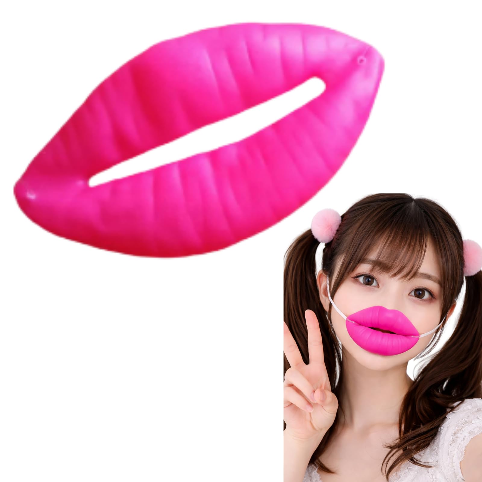

[All Trust] Plump Lips Cosplay Mask Party Goods Halloween Event (Pink)