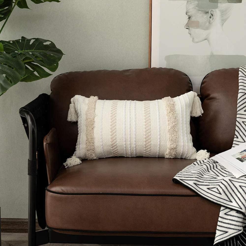Couch Sofa Tufted Bohemian Boho Woven Cushion Cover Pillow Shell Throw Pillow Pillowcase
