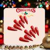 24pcs Long Red Stiletto Nails - Autumn/Winter Collection, High-Grade and Simple Design