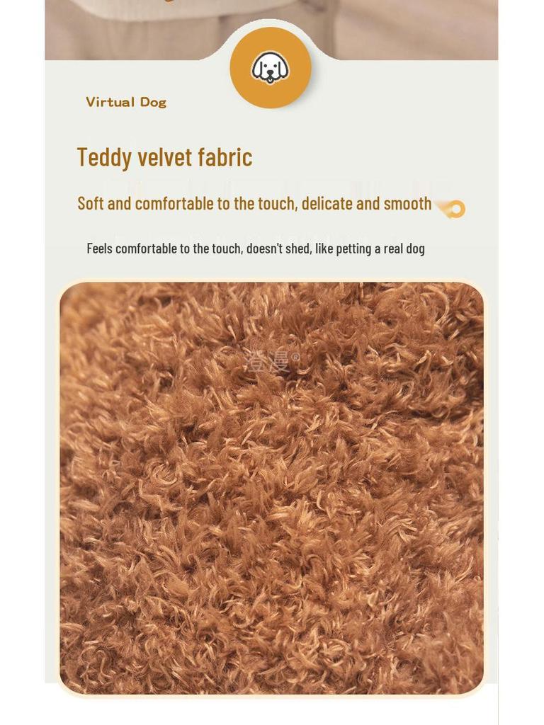 Cute Curly Teddy Dog Plush Toy - Lying Dog Pillow & Sleep Companion Gift