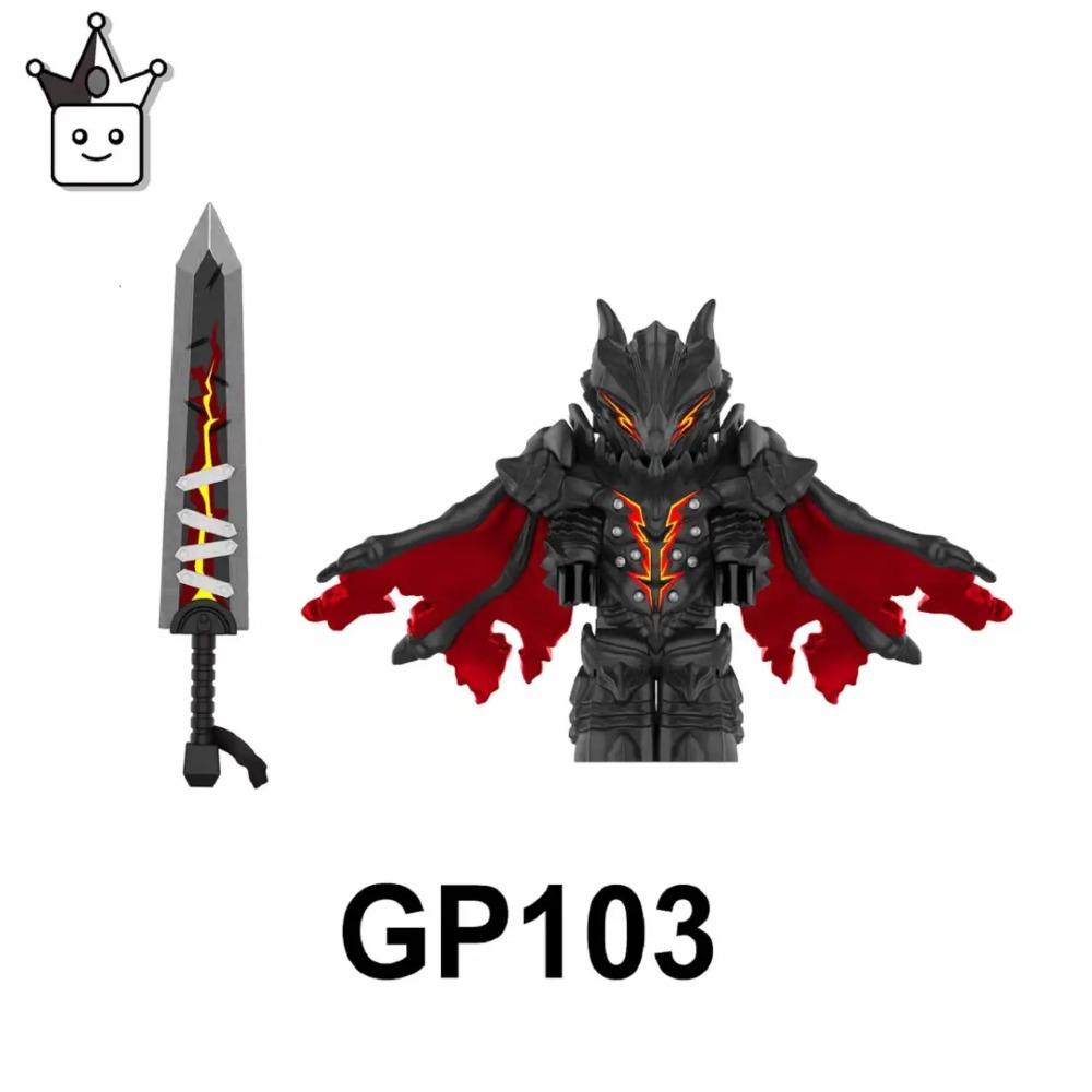 Medieval Round Table Knights Assemble Compatible Bricks Berserk Guts Puzzle Action Figures Model Building Blocks Doll Toy Gifts