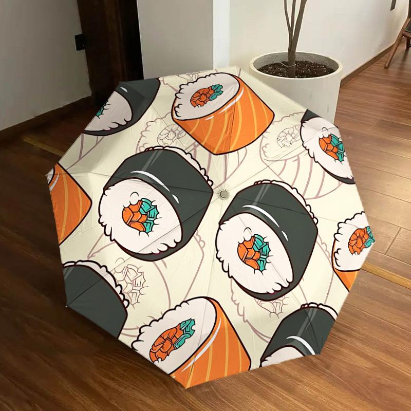 

1pc Sushi Rolls Automatic Open/Close Umbrella, Formal Events - Ideal Gift for Family or Friends, Outdoor Accessory yy251211164