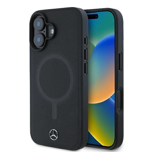 Mercedes Mehmp16M23Rcmk Iphone 16 Plus6.7 Czarny/Black Hardcase Smooth Leather Magsafe