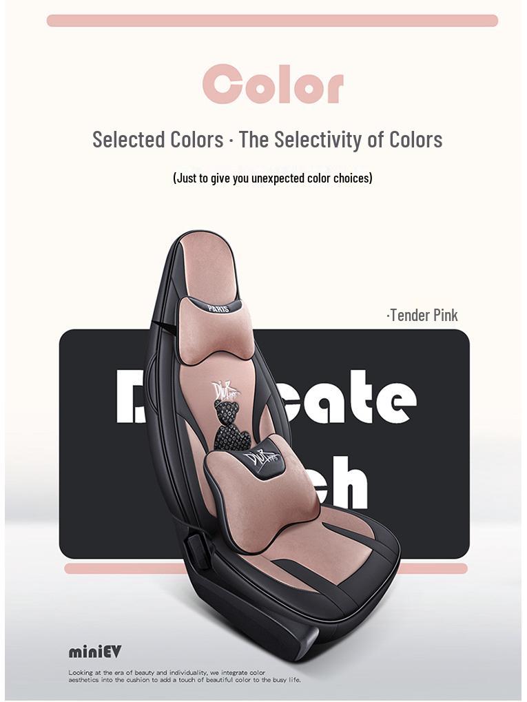 Anwendbares Wuling Hongguang MINIEV Technologie Bär Cartoon Autositzkissen für alle Jahreszeiten
