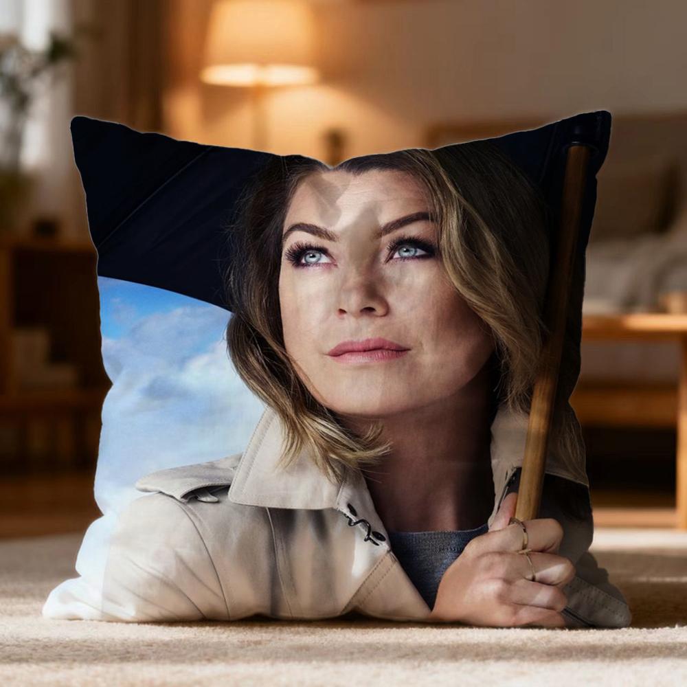 Popular GGrey's Anatomyer Cushion Cover Soft Washable Pillow Case Multi-Scene for Couch Bed Travel Office Use
