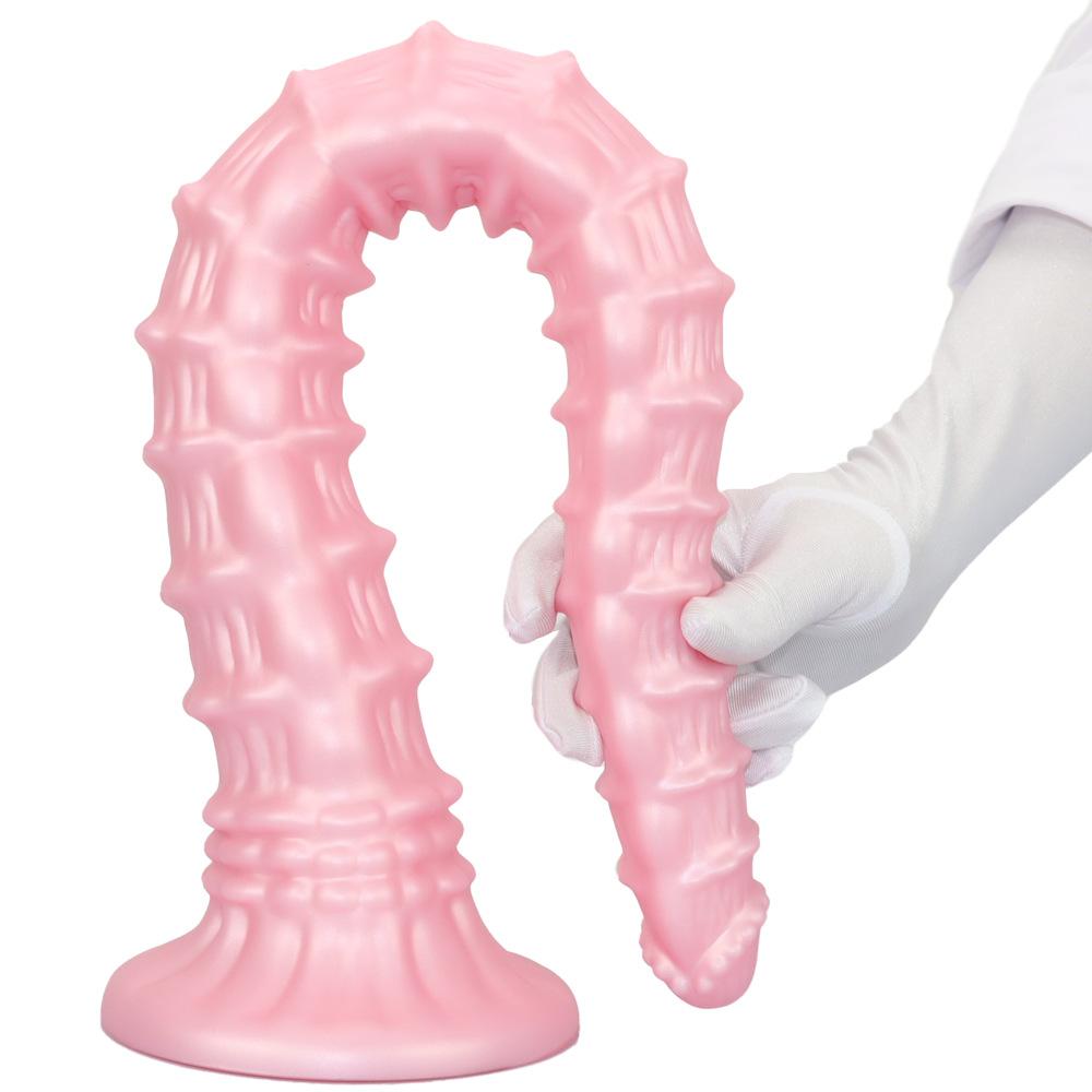 60cm Extra Long Silicone Anal Snake - Unisex Stretching Toy for Advanced Play, Giant Horse Cock Design, Dual-Ended for Anal/Vaginal Use
