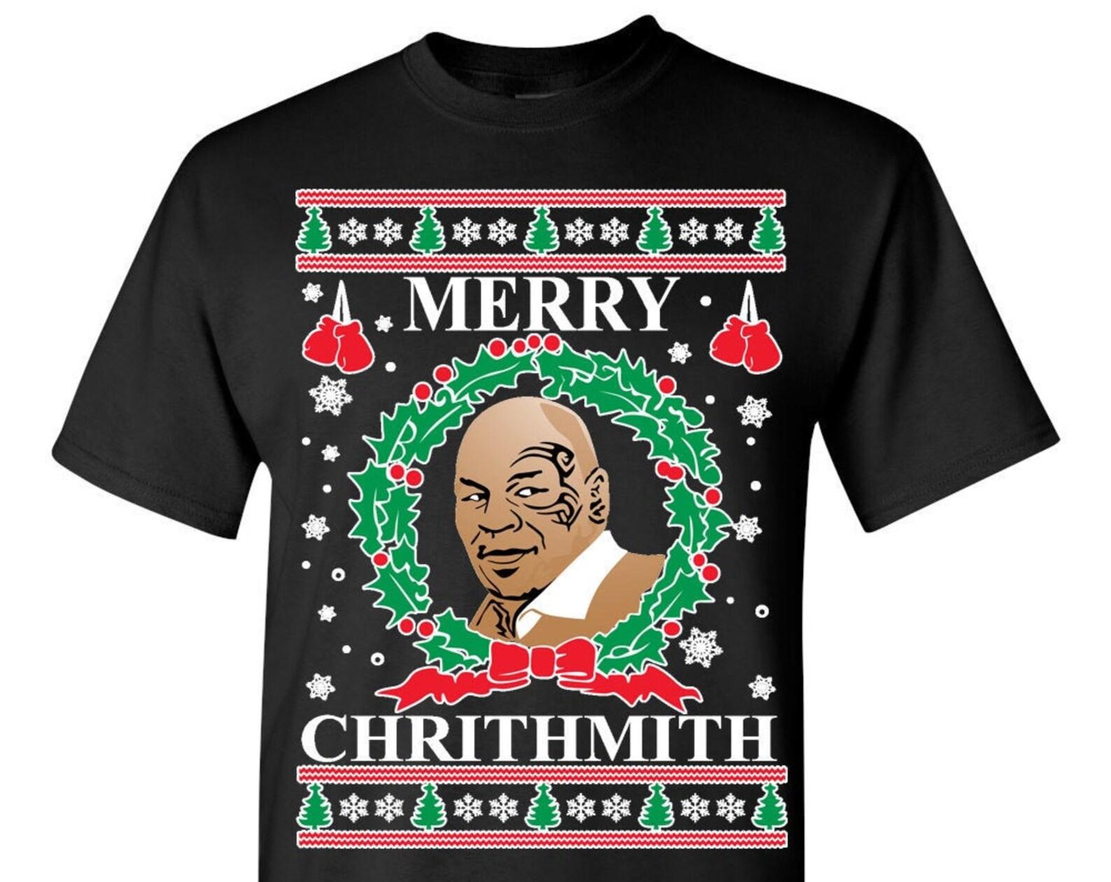 Ugly Christmas T-Shirt Merry Chrithmith Tee Shirt S