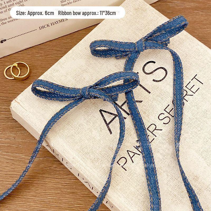 

Синий бант Маленький зажим-утиный носик со стримером для укладки волос