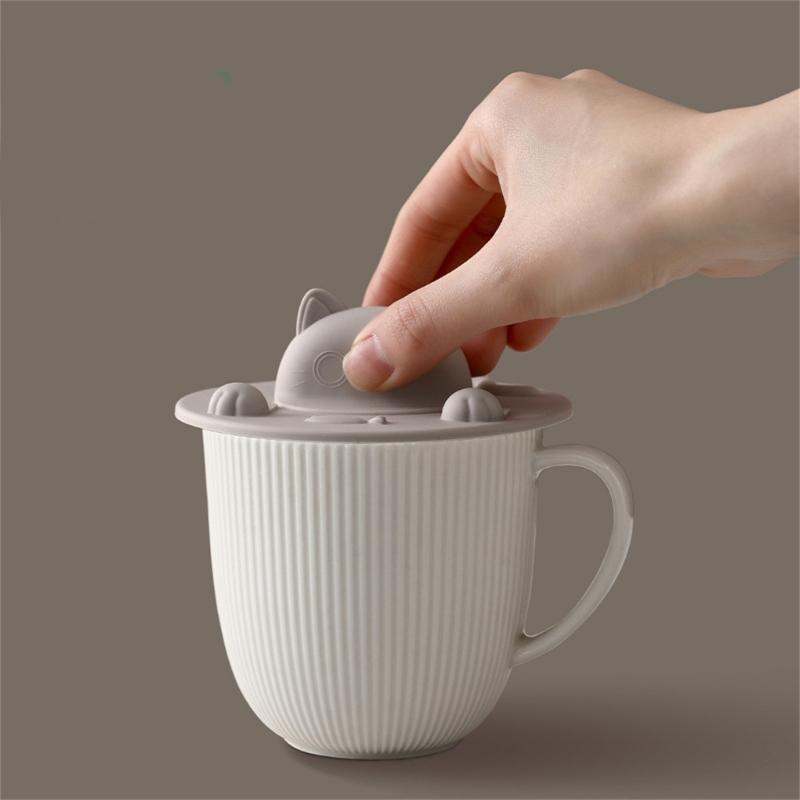 Food Grade Silicone  Mug Lid Effective Dustproof  Proof Cover For Coffee  Cups