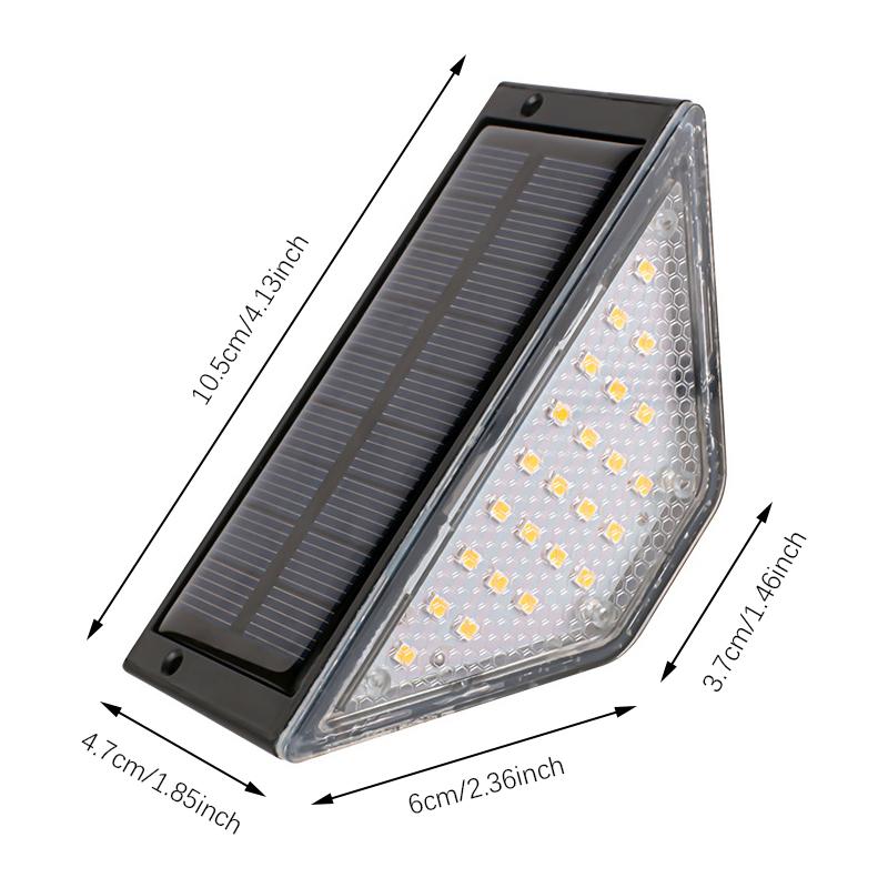 

4 PCS LED Solar Step Lights, Waterproof Outdoor Stair Lights, Solar Deck Lights Outdoor Solar Landscape Lighting for Yard, Patio 1PC -- Warm Light