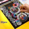 [Multifunctional Ruler] 22pcs/set Multifunctional Ruler | Transparent Magic Template To Create Stunning Spiral Diagrams
