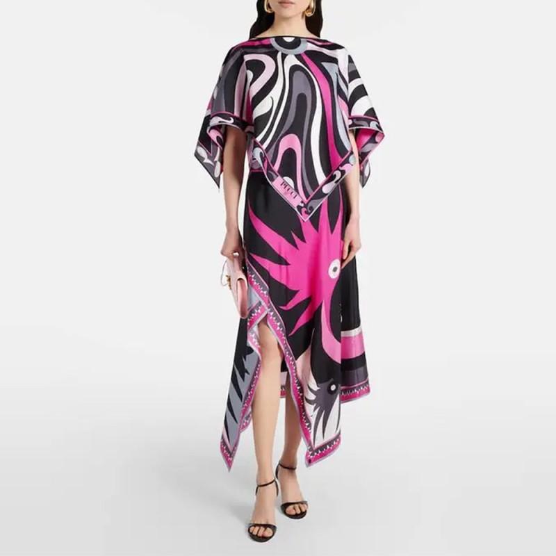 Suit Printed Top Irregular Skirt Two-piece Set L