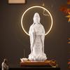 Chinese feng shui ceramic Nanhai Guanyin Bodhisattva statue standing Figure, great Compassion and mercy Guanyin Bodhisattva whit