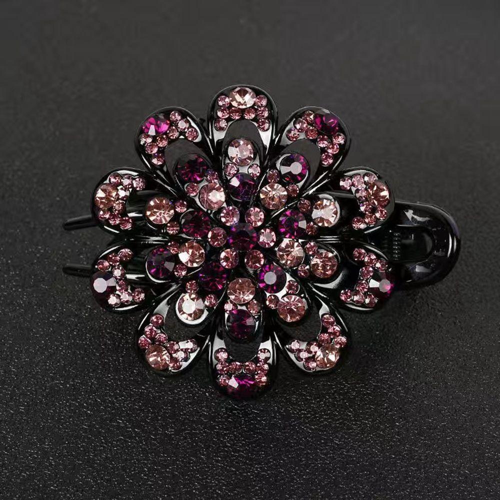 Headwear Korean Style Hairpin Female Hair Accessories Rhinestone Duckbill Clip Flower Hair Clip