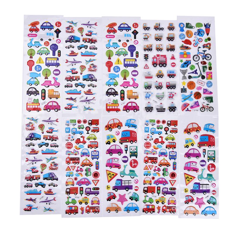 Fashion Cartoon Car Bubble Sticker Diary Sticker Label Decoration uygun ...