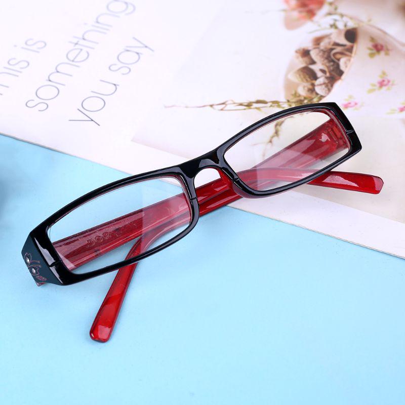 Fashion Reading Glasses Women 4 Colors Imitation Diamond Flower Print Resin Presbyopic De Lectura +1.0~+4.0
