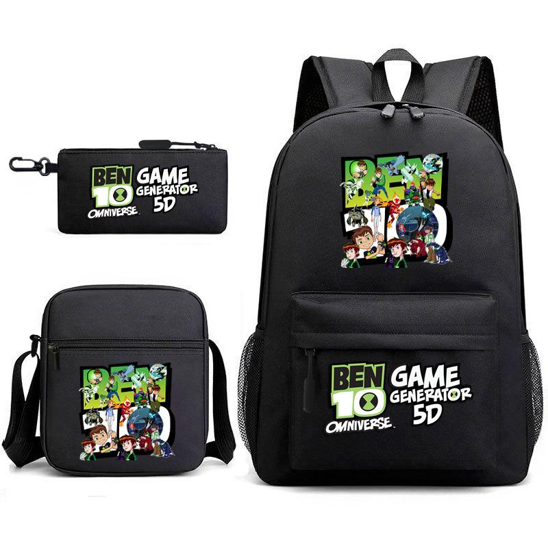 New Hacker Junior Starry Sky School Bag Three-piece Set 10 Heat Transfer Personalized Backpack Leisure Bag