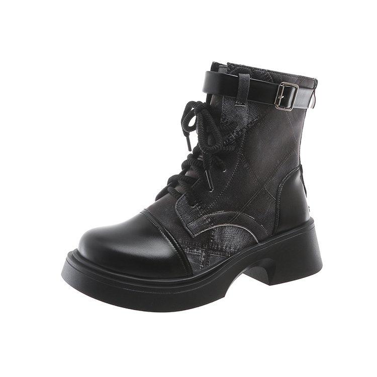 [Ushilai] British Martin Boots for Women In the Autumn of 2025, New Small Height-increasing Fashion Temperament Short Boots