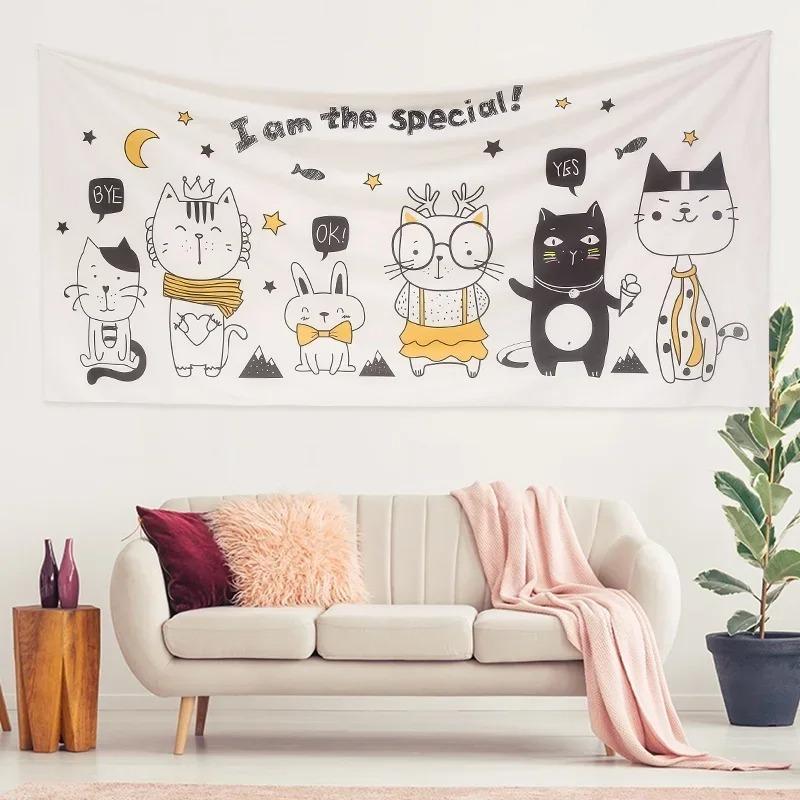 

Простой декоративный гобелен с маленькими животными, домашний настенный декоративный гобелен для гостиной, офиса 100x75cm