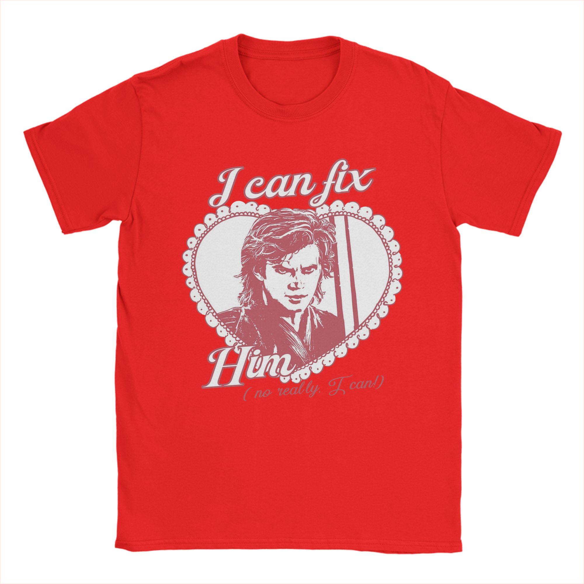 

Энакин Скайуокер Я Могу Это Исправить Футболки для Мужчин 100% Хлопок Повседневные Футболки Футболки с Круглым Вырезом Одежда с Коротким Рукавом Классика S