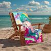 Custom Name Ultra-Soft Beach Towel with Saja Boys Theme,Ideal for Pool - Camping, Diving - Perfect Travel Essential, Vibrant Beach Towel.