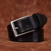 Belt Men's Light Luxury Minimalist Retro Washed Thickened and Extra Thick First Layer Cowhide Stainless Steel All-Match Casual Belt Men